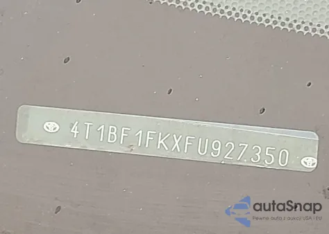 2015 Toyota Camry Se from USA, damaged, VIN 4T1BF1FKXFU927350